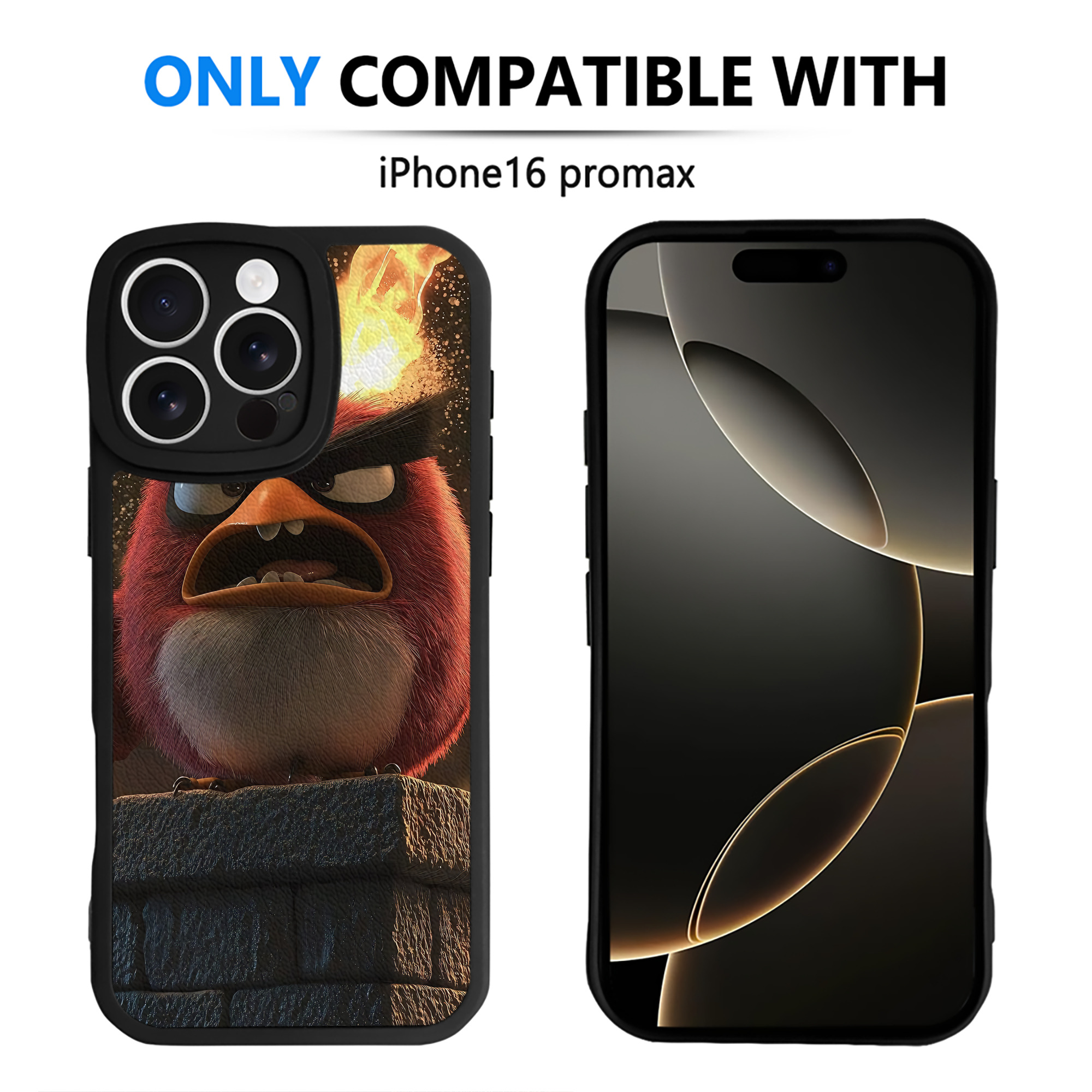 （画像用） Angry Birds アングリーバード 【iPhone 16シリーズ対応】シリコンスマホケース（レザー調） 材質：シリコン
